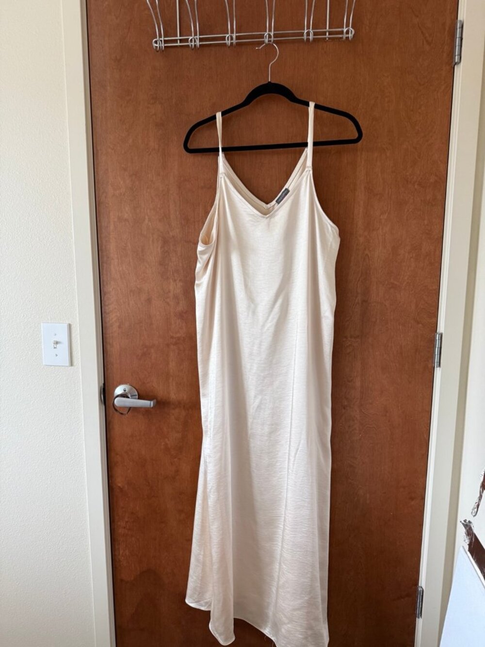 Vince Camuto Ivory Satin Bridal Slip Maxi Dress XL